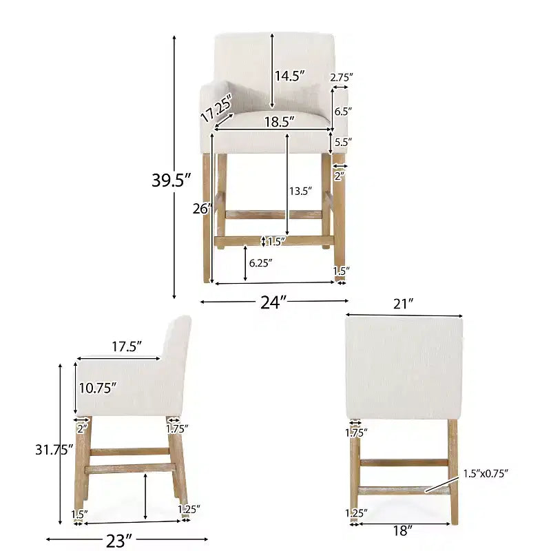 Tabourets de comptoir en bois contemporains