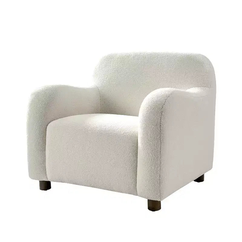 Fauteuil large rembourré en bouclette