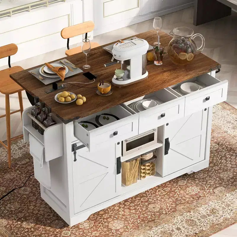 Îlot de cuisine roulant