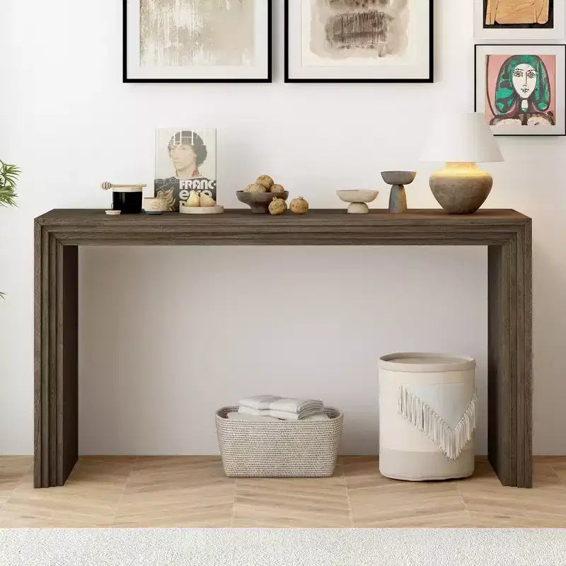 Console moderne en bois massif