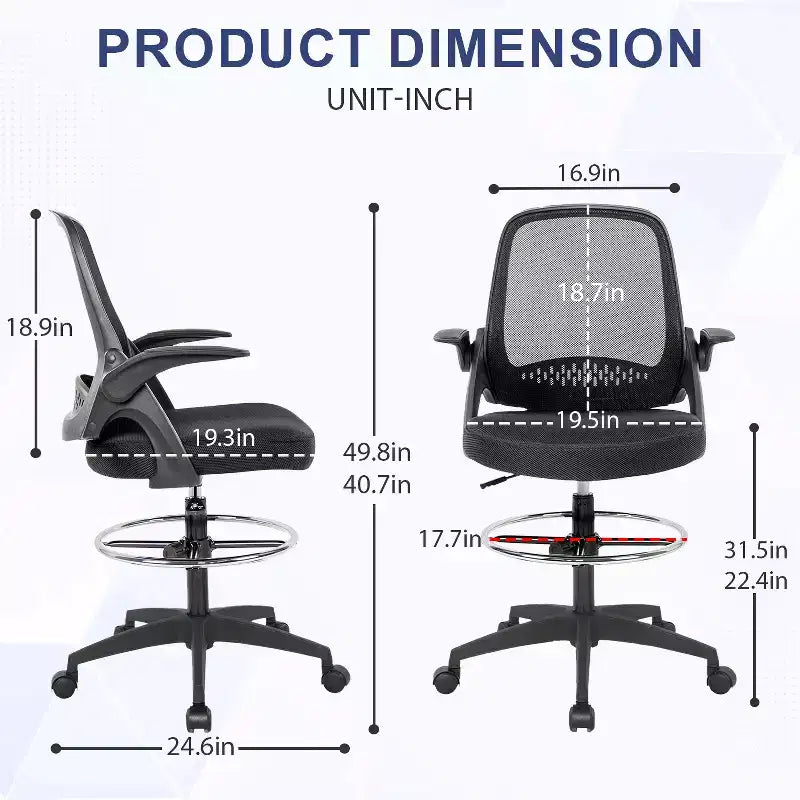 Chaise de bureau haute