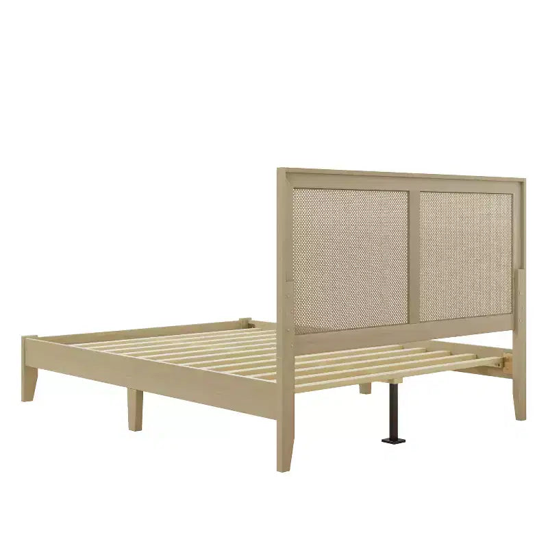 Lit plateforme en bois d'hévéa