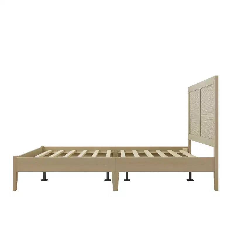 Lit plateforme en bois d'hévéa
