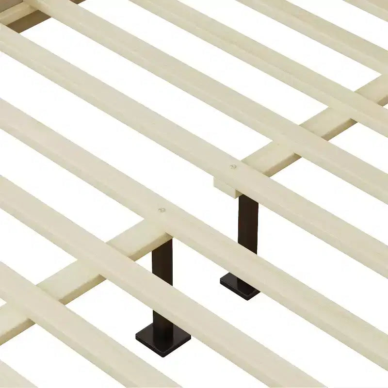 Lit plateforme en bois d'hévéa