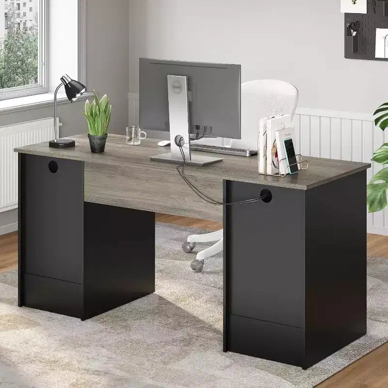Bureau d'ordinateur avec tiroirs