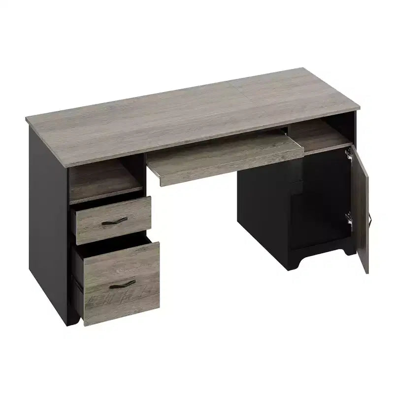 Bureau d'ordinateur avec tiroirs