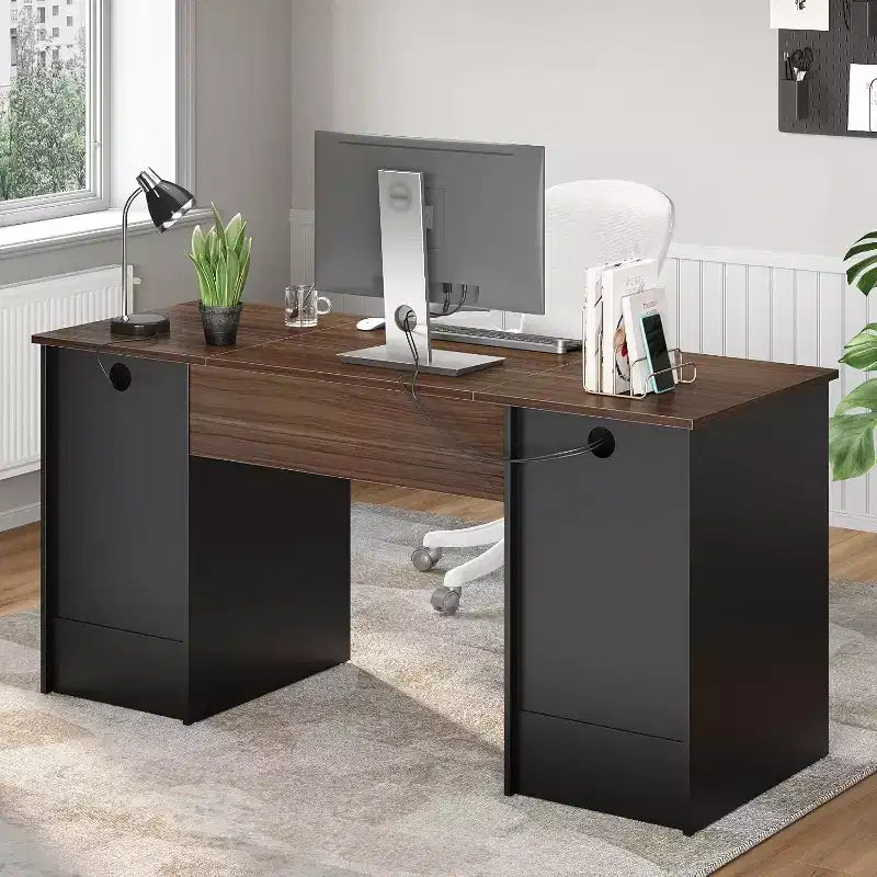 Bureau d'ordinateur avec tiroirs