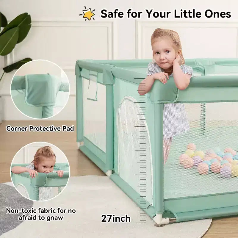 Parc pour bébés à 4 panneaux