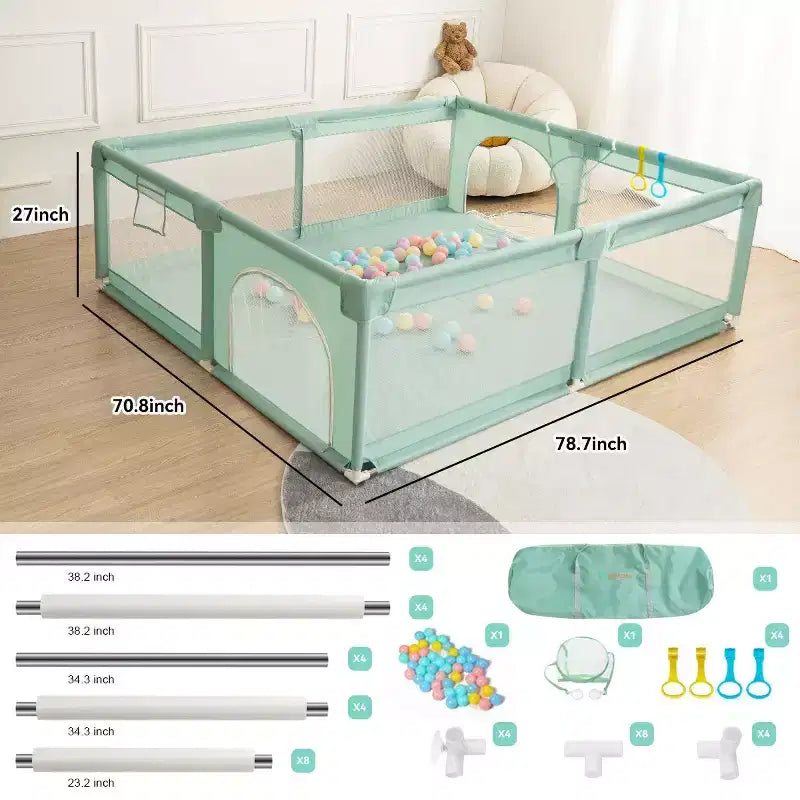 Parc pour bébés à 4 panneaux