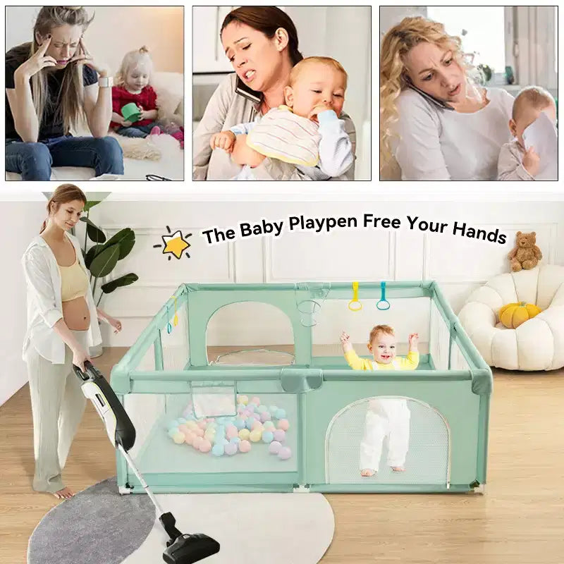 Parc pour bébés à 4 panneaux