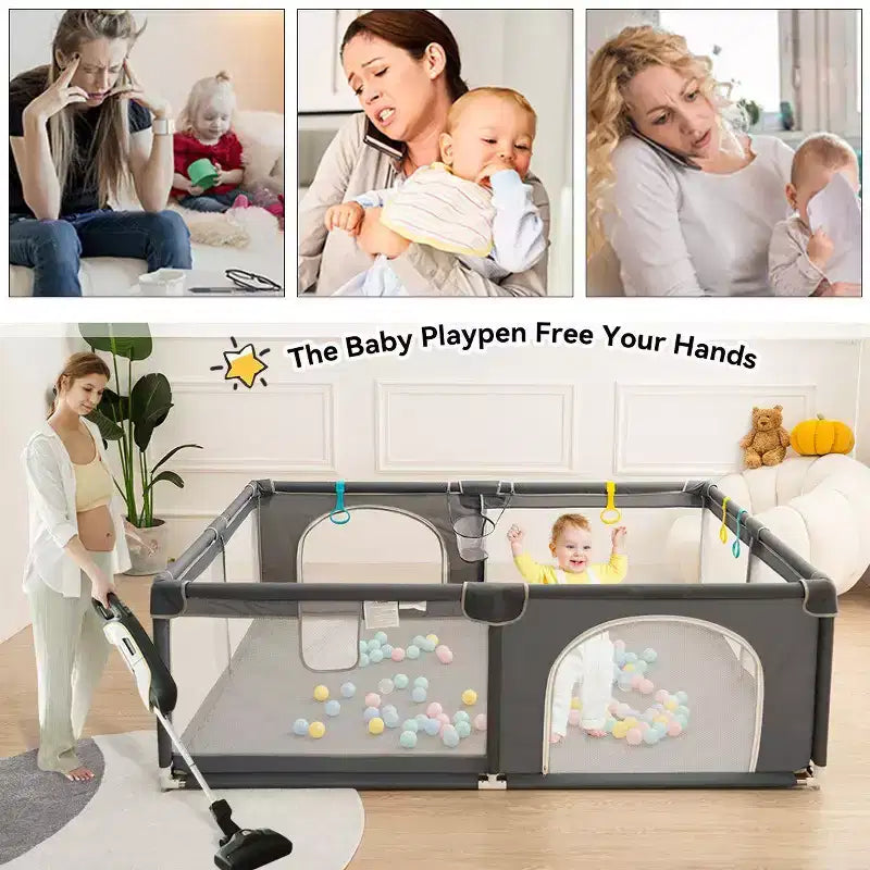 Parc pour bébés à 4 panneaux