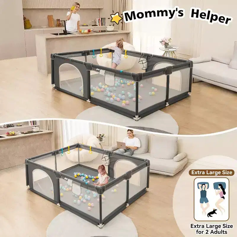 Parc pour bébés à 4 panneaux