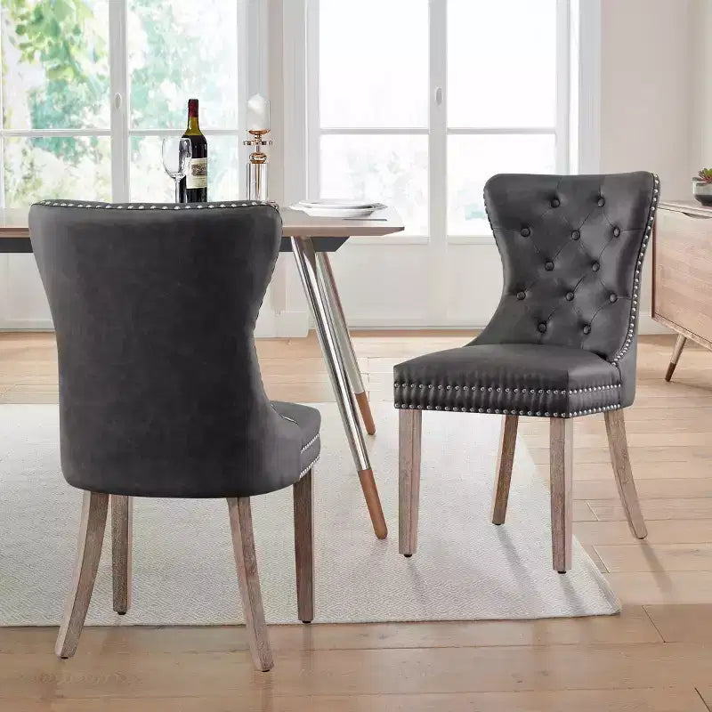 Chaise de salle à manger en cuir