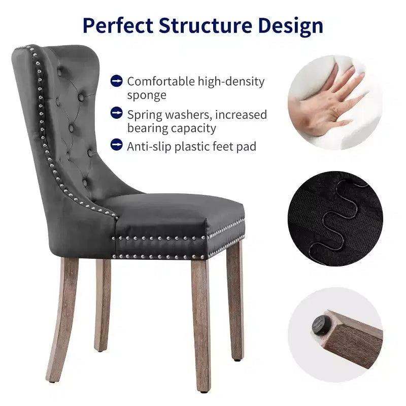 Chaise de salle à manger en cuir