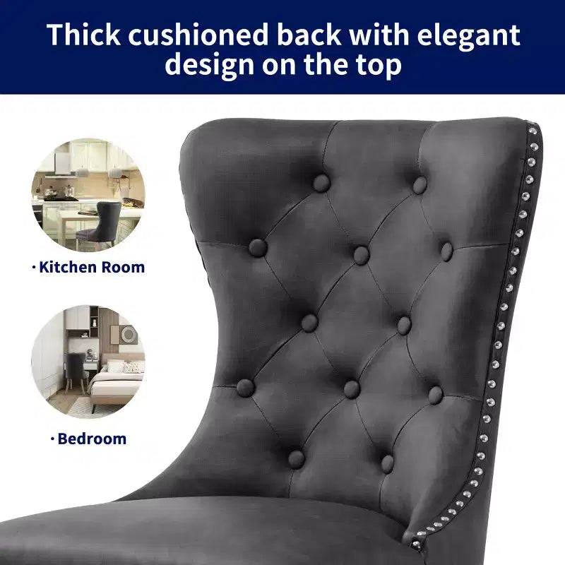 Chaise de salle à manger en cuir