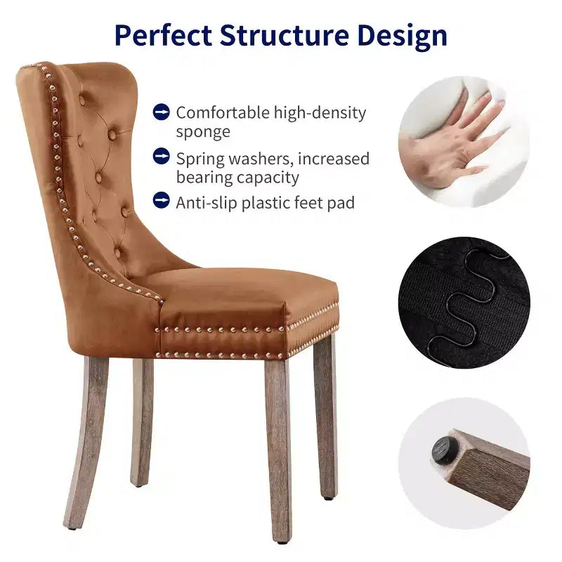Chaise de salle à manger en cuir