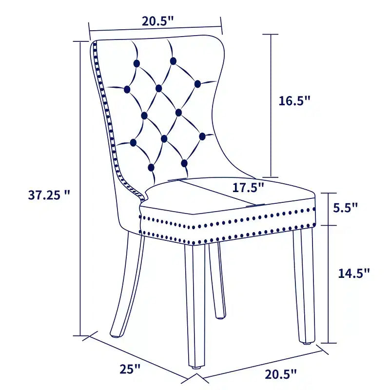 Chaise de salle à manger en cuir