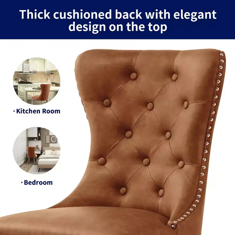 Chaise de salle à manger en cuir
