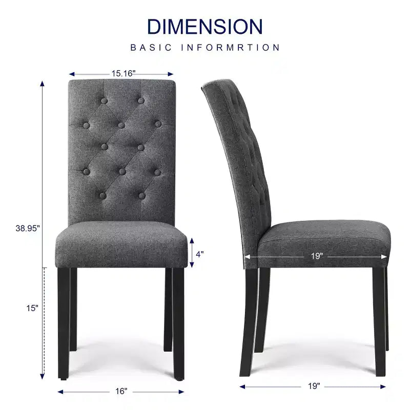 Chaise de salle à manger capitonnée