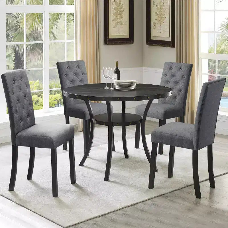 Chaise de salle à manger capitonnée