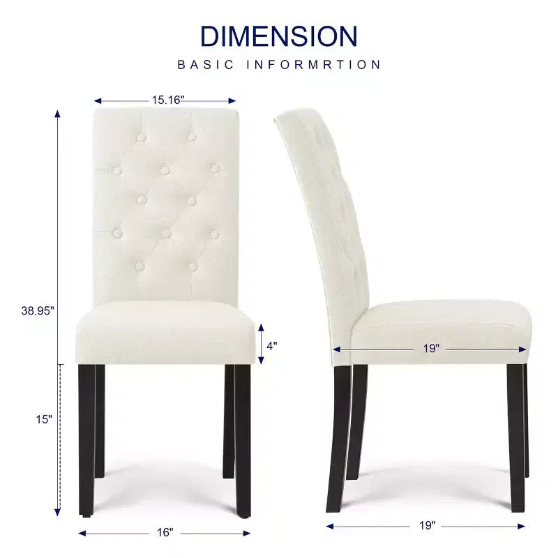 Chaise de salle à manger capitonnée