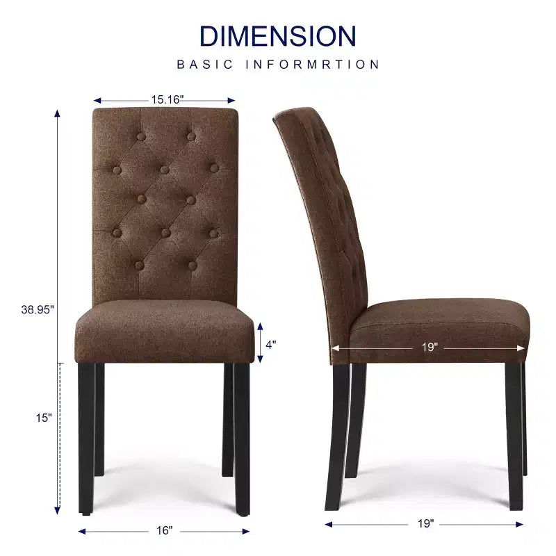 Chaise de salle à manger capitonnée
