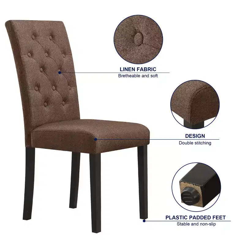 Chaise de salle à manger capitonnée