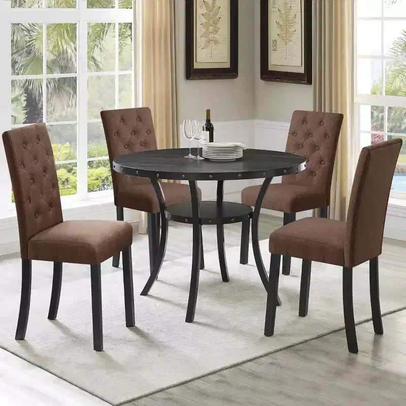 Chaise de salle à manger capitonnée
