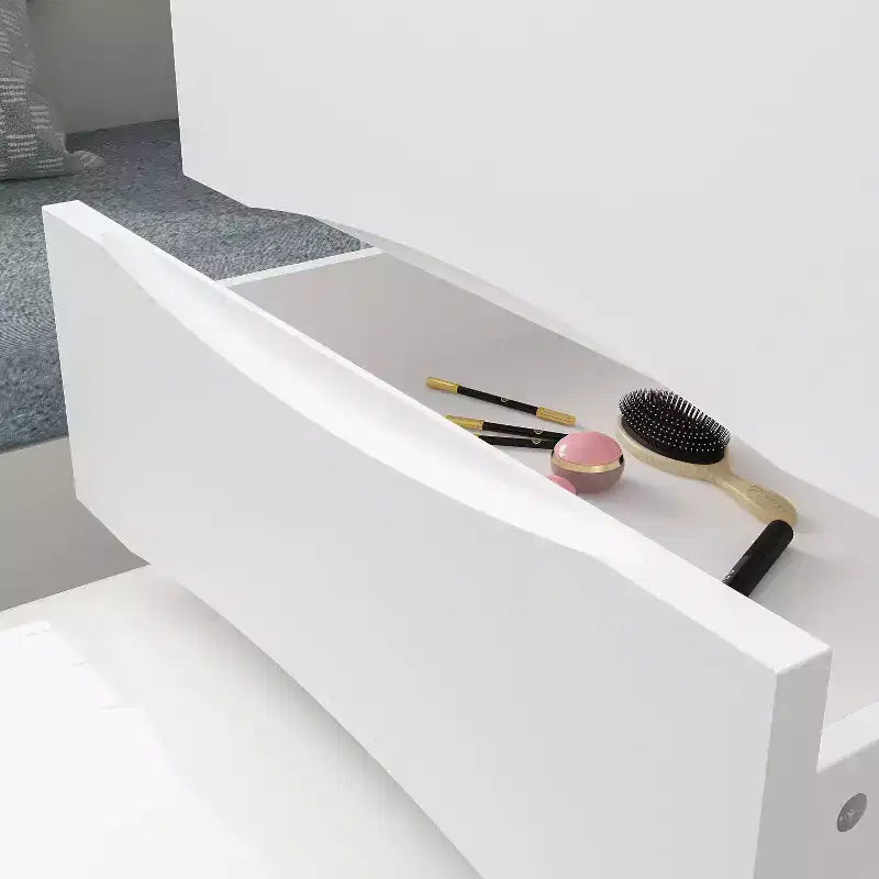 Table de maquillage pliable blanche