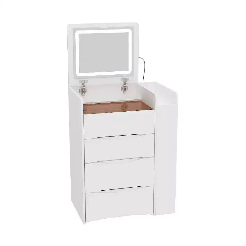 Table de maquillage pliable blanche