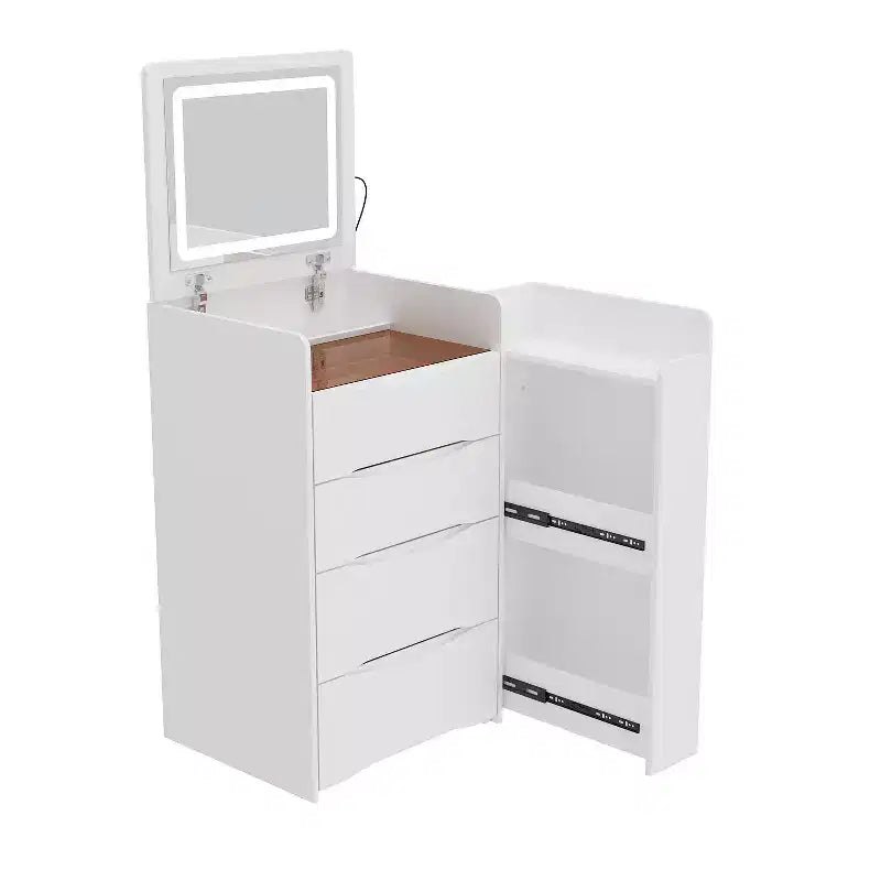 Table de maquillage pliable blanche