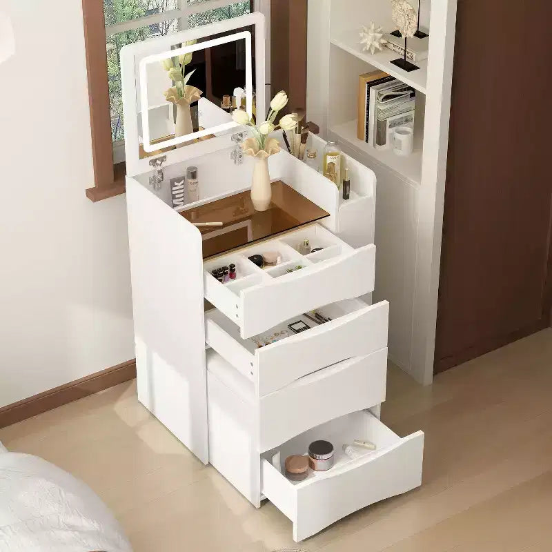 Table de maquillage pliable blanche