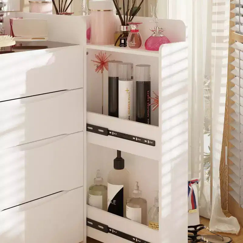 Table de maquillage pliable blanche