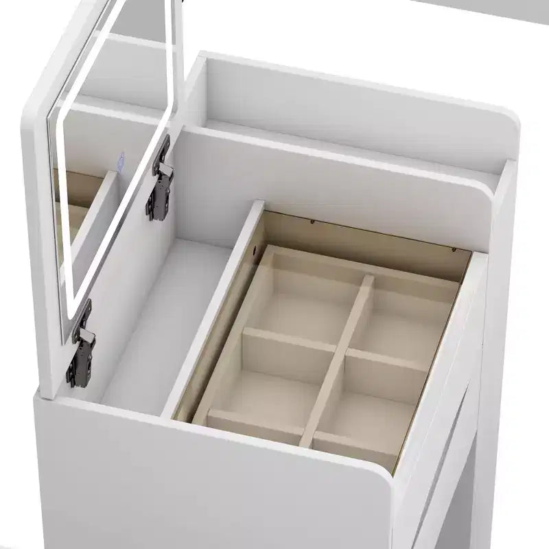 Table de maquillage pliable blanche