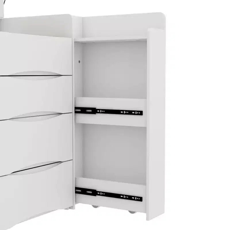 Table de maquillage pliable blanche