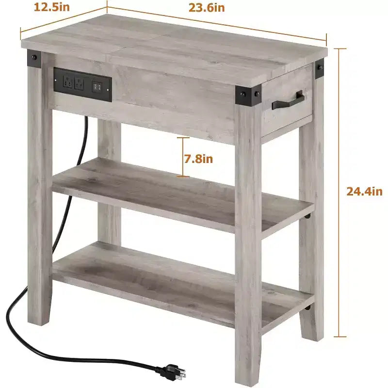 Table d'appoint avec station de recharge
