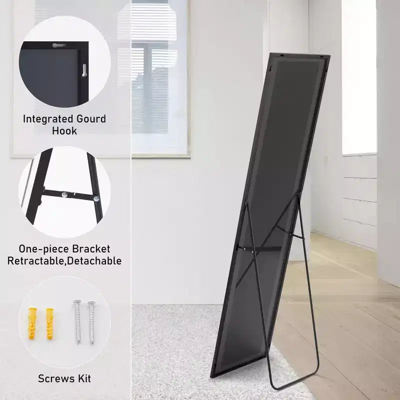 Miroir sur pied mural