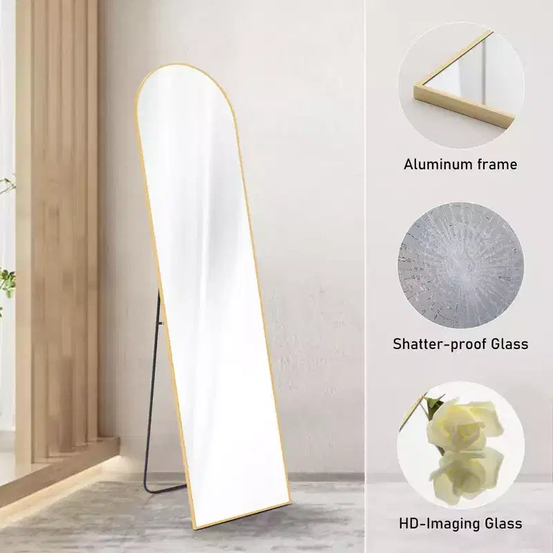 Miroir sur pied mural