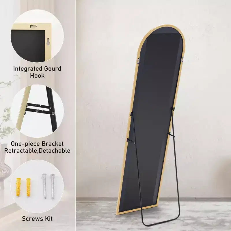 Miroir sur pied mural