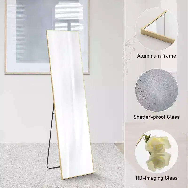 Miroir sur pied mural