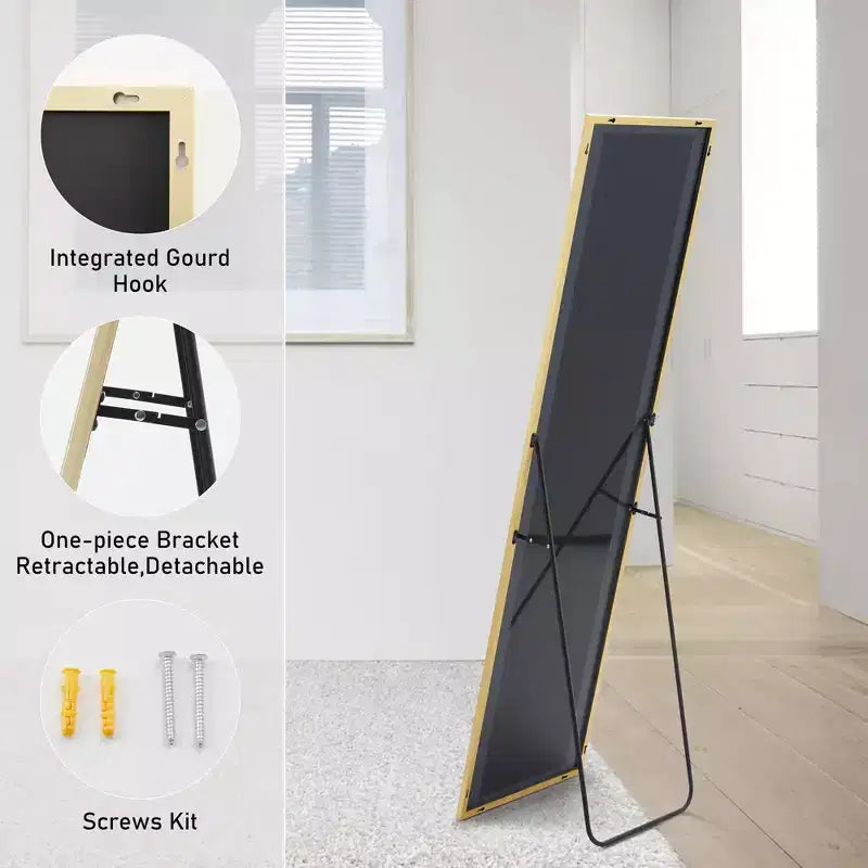 Miroir sur pied mural