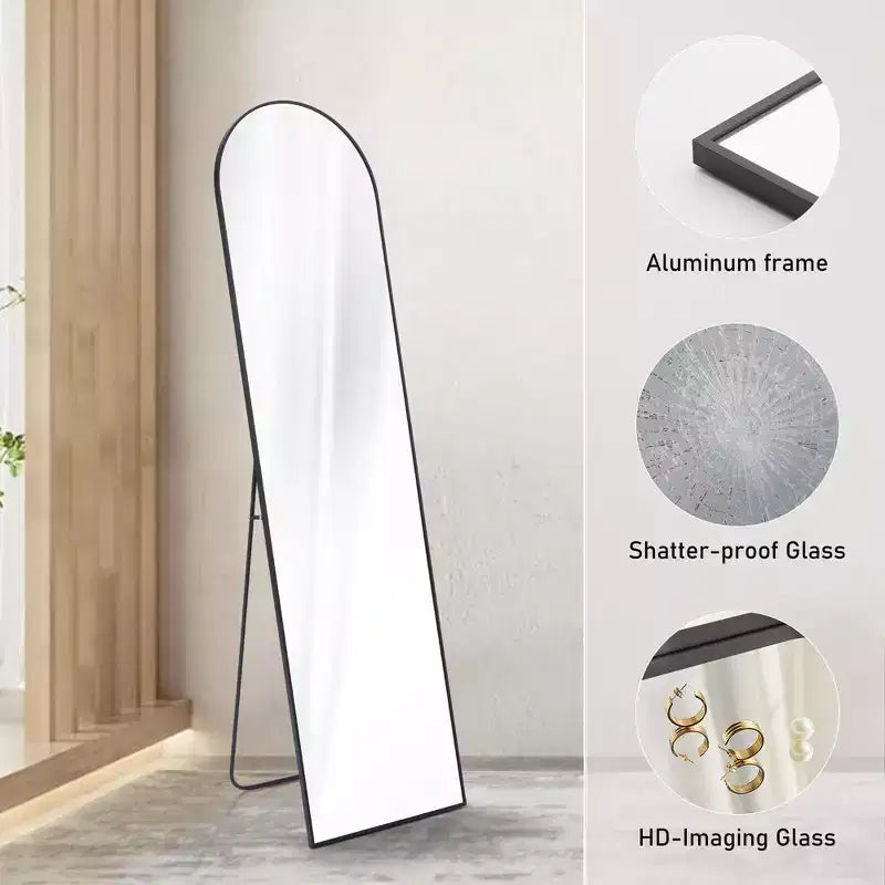 Miroir sur pied mural