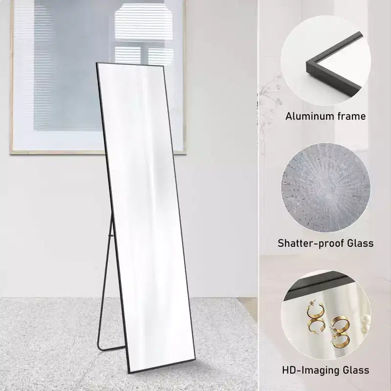 Miroir sur pied mural