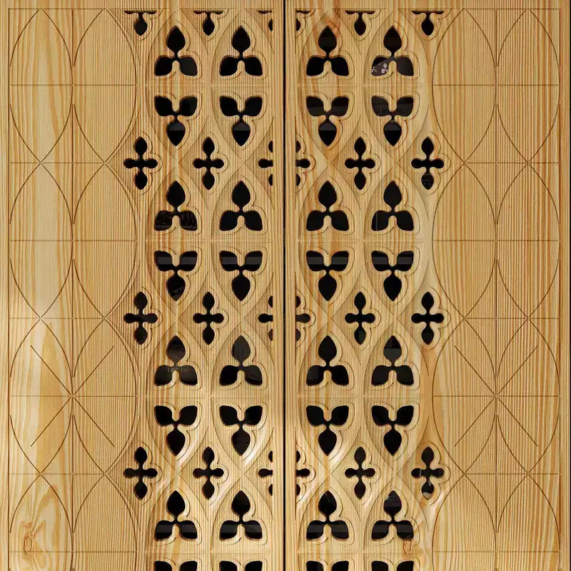 Vitrine de rangement sculptée