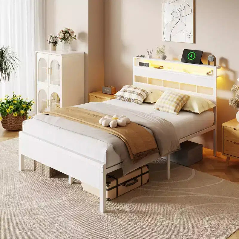 Cadre de lit moderne blanc