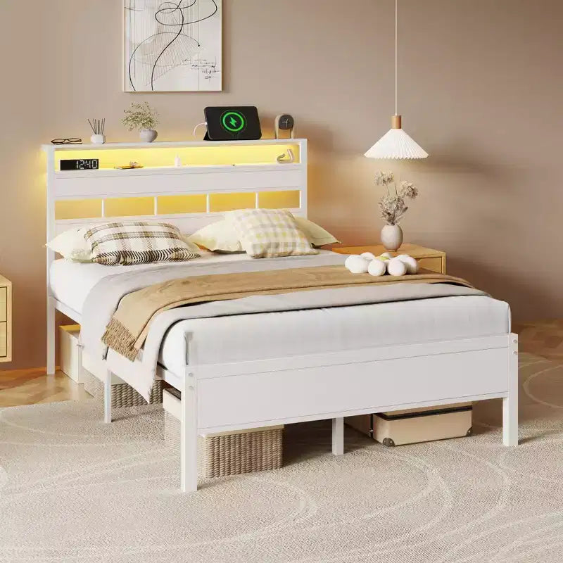 Cadre de lit moderne blanc
