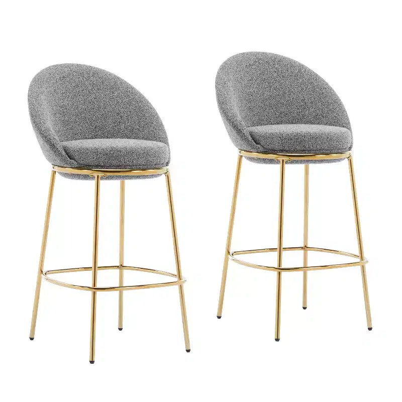 Tabourets de bar rembourrés en métal