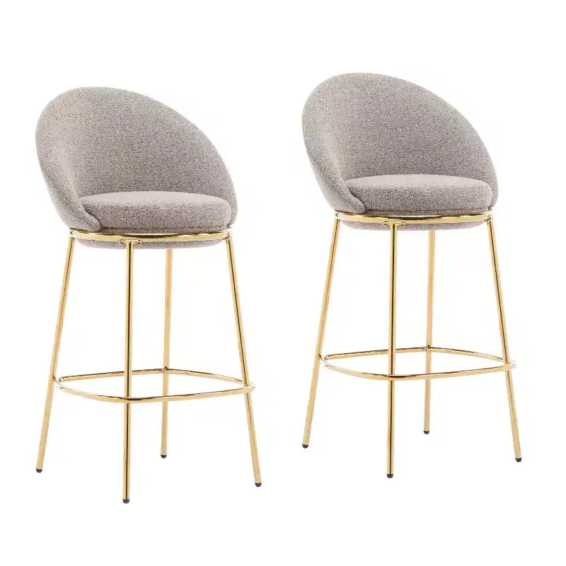 Tabourets de bar rembourrés en métal