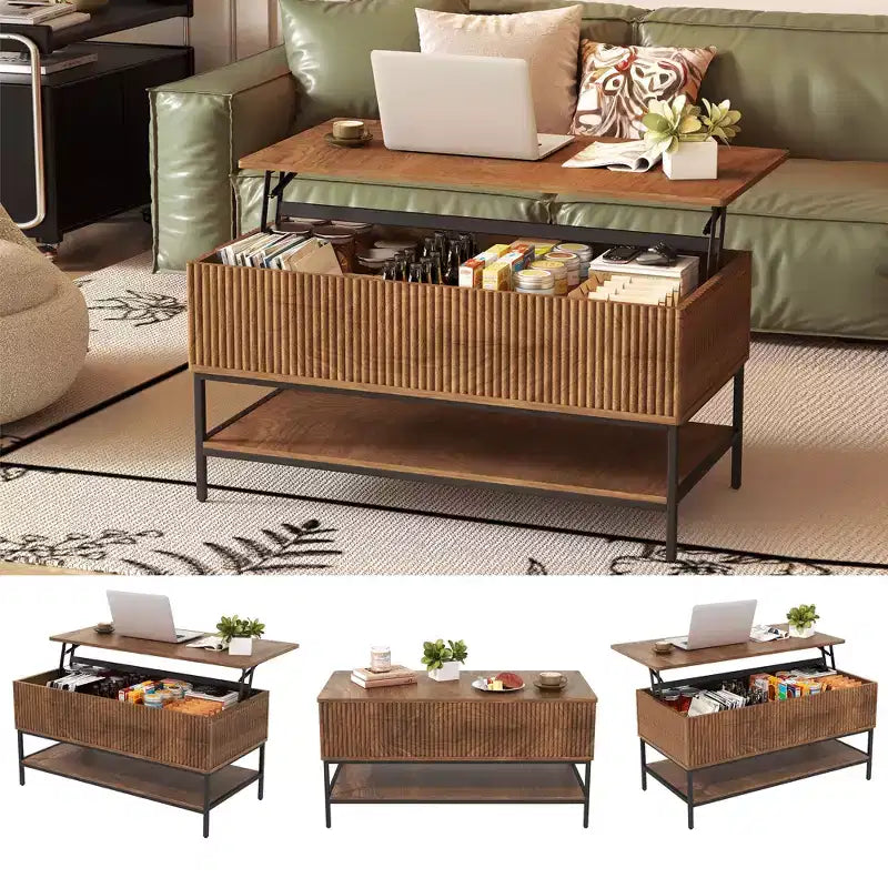 Table basse relevable rectangulaire