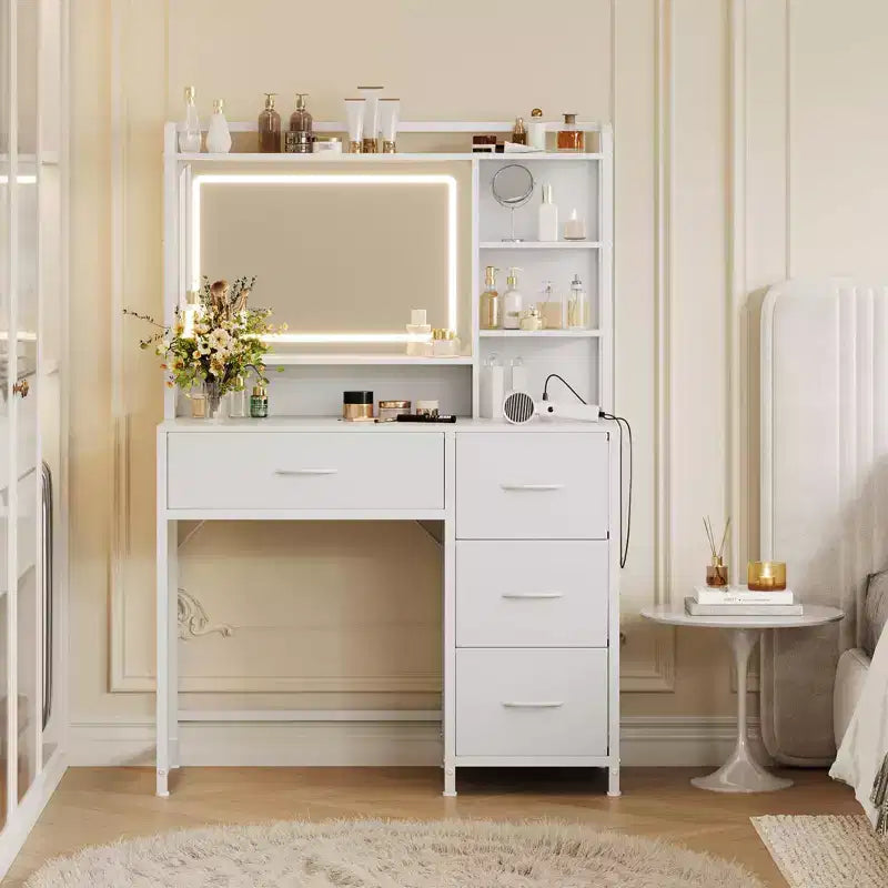 Coiffeuse avec miroir et lumières